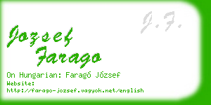 jozsef farago business card